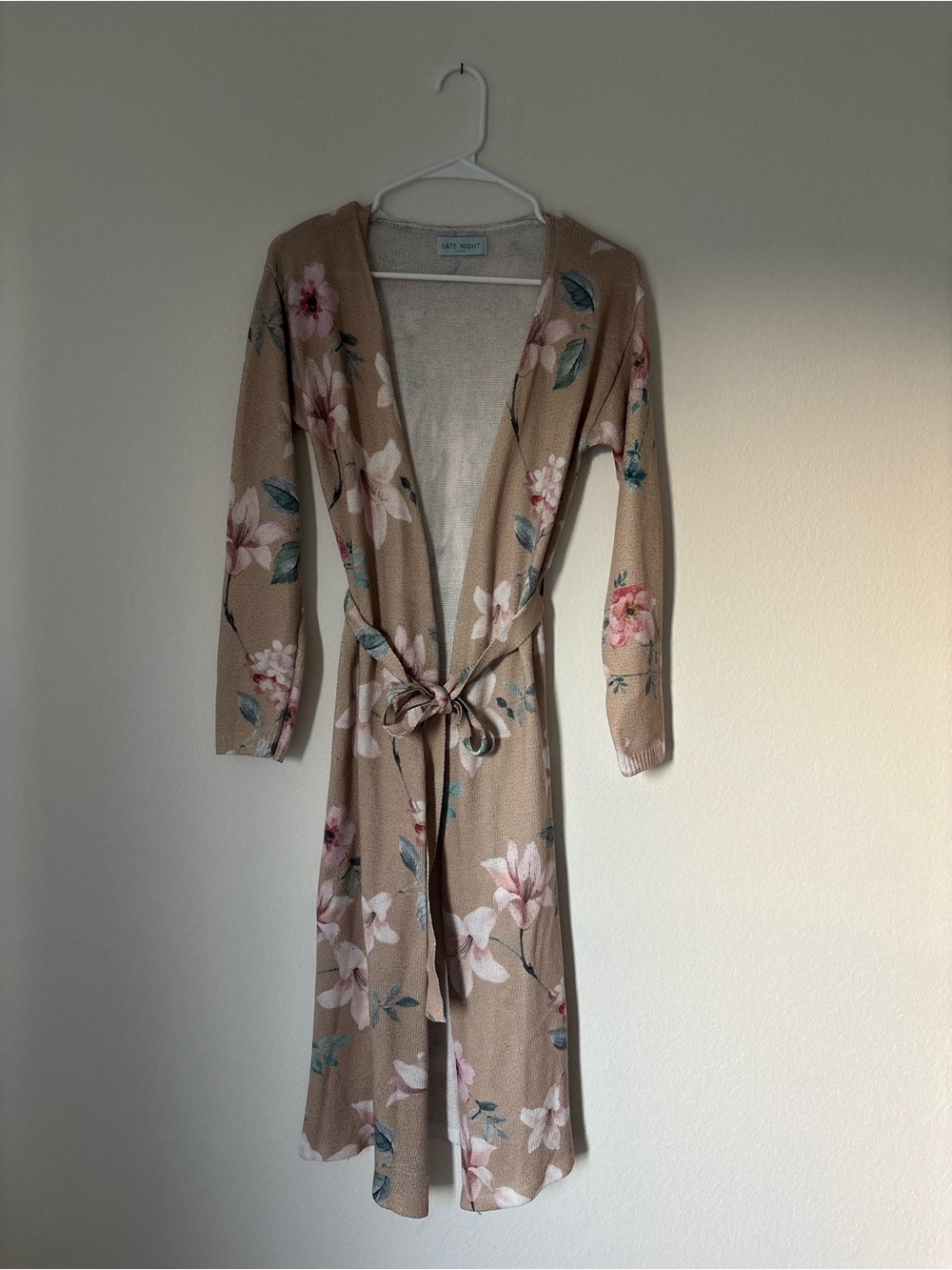 Floral Belted Cardigan